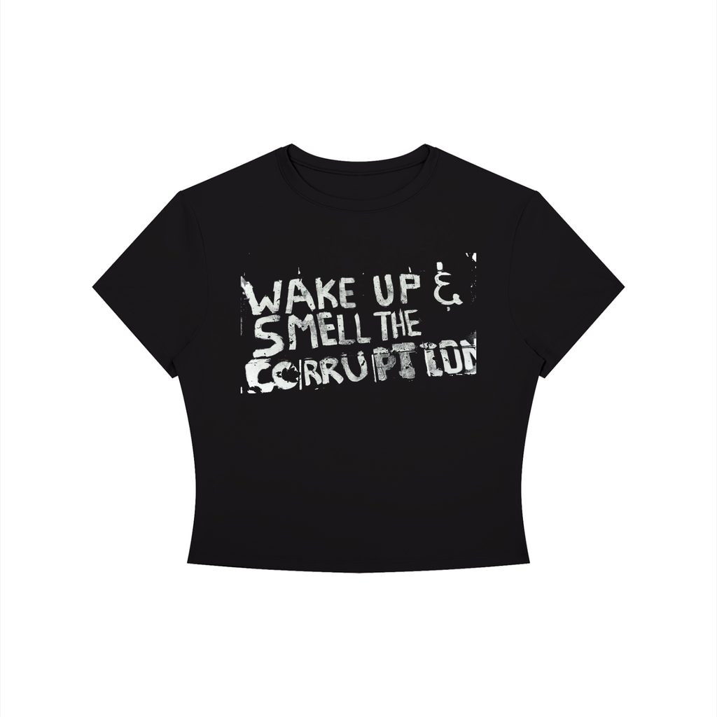 Wake up Women's Crewneck Crop T-Shirt